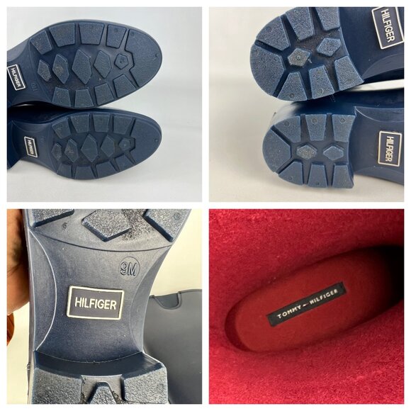 Tommy Hilfiger Womens Karissa Blue Rain Boots Pull On Water Resistant size 9 - Picture 16 of 16